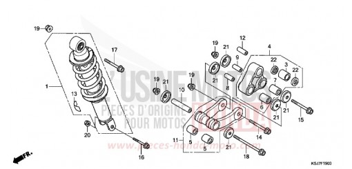 COUSSIN ARRIERE CRF100FC de 2012